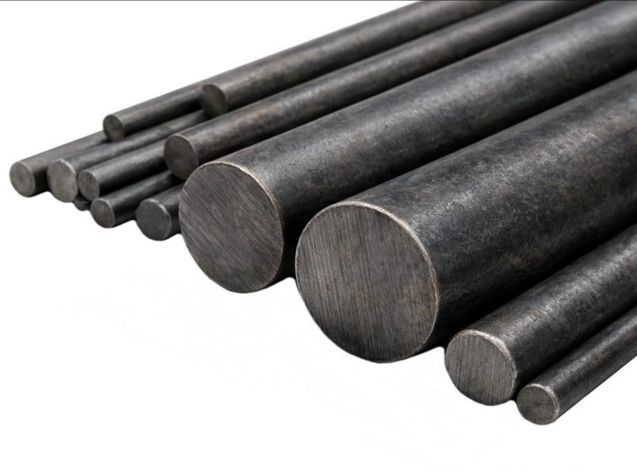 Smooth round steel bars stocked for structural steel supply
